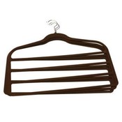3 Pack Flocked Trouser Hanger Brown(Case of 24)