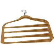 3 Pack Flocked Trouser Hanger Camel(Case of 24)