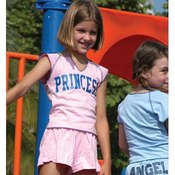 Girls Cotton Muscle w/Crop Sleeve Top &amp; Shorts SET