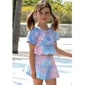 Kids Tie-Dye Jersey Crop Top &amp; Skirt SET