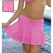 3-Tier Gauze Mini Skirt w/ Patchwork Embroidery