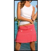 Women's Cotton Gauze Embellished 3-Tier Mini Skirt