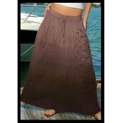 Long Skirt With Asymmetrical Floral Embroidery