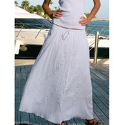 Long Skirt With Puff Embroidery