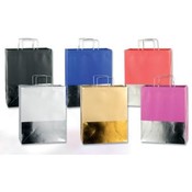 Medium Gift Bag With Handle Metallic/Matte Finish