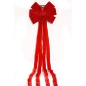 48" Red Velvet Glitter Christmas Bow