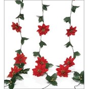 5' Christmas Poinsettia Garland