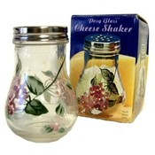 Painted Glass Cheese Shaker
