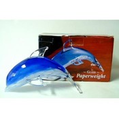 Blue Dolphin Glass Paperweight