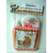 Grandma's Pot Holder &amp; Oven Mitt Set
