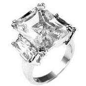 Classic Emerald Cut CZ Anniversary Ring