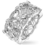 Snowflakes of Cubic Zirconia Eternity Band