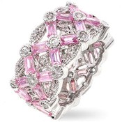 Snowflakes of Cubic Zirconia Eternity Band