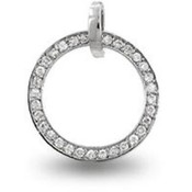 1/2 inch Clear CZ Circle Pendant