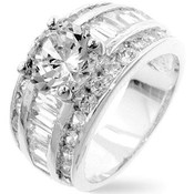 Luster CZ Engagement Ring