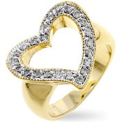 Royal Golden Heart Ring