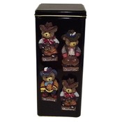 Oklahoma Magnet Resin Cowbear 4 Assorted 24 Displa