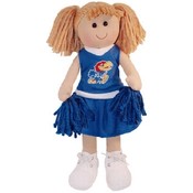 University Of Kansas Plush Doll Large Cheerleader