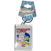 Mississippi Keychain Lucite St. Map