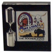 Oklahoma Paperweight Lucite Timer