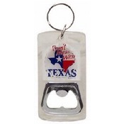 Texas Keychain Lucite Bottle Opener 