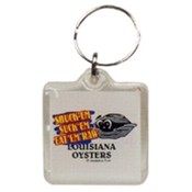 Louisiana Keychain Lucite Oyster