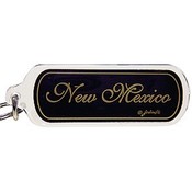 New Mexico Keychain Lucite Script