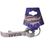 Texas Keychain Metal Bottle Opener Assorted Col(Case of 72)