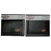 Oklahoma State University Mens Wallet Genuine Leat