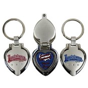 Louisiana Keychain Metal Heart Locket