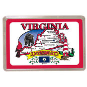 Virginia Playing Cards State Map 24 Display unit