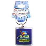 Colorado Keychain Lucite Map/Flag