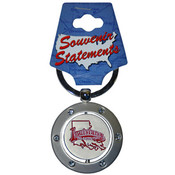 Louisiana Keychain Spinner Rhinestones