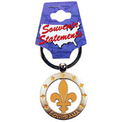 Louisiana Keychain Spinner Fleur 3 Assorted