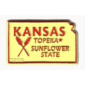 Kansas Magnet 2D 50 State Yellow
