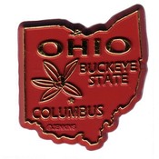 Ohio Magnet 2D 50 State Red
