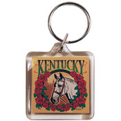 Kentucky Keychain Lucite 3 View