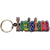 Louisiana Keychain Pvc Festive