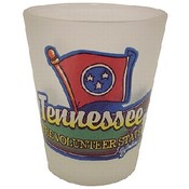Tennessee Shotglass Frosted Map/Flag