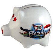 Florida Piggy Bank 3" H X 4" W Elements