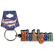 Michigan Keychain Pvc Festive