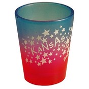 Kansas Shot Glass 2.25H X 2" W Multi Clr Stars