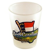 North Carolina Shot Glass 2.25H X 2" W Frosted Map