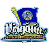 Virginia Magnet 2D Map/Flag