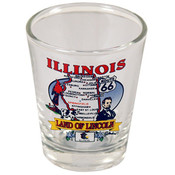 Illinois Shot Glass 2.25H X 2" W State Map