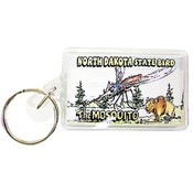 North Dakota Keychain Lucite Mosquito