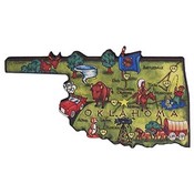 Oklahoma Magnet Wood Plaque