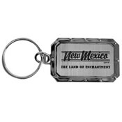 New Mexico Keychain Metal Pinstripes