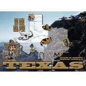 Texas Postcard Tx122 Texas State Map