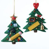 4" Resin Christmas Tree For Teacher Ornament